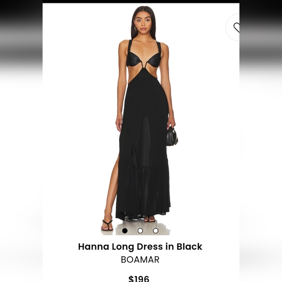 Hanna Long Dress in Black. BOAMAR. NWT - Picture 4 of 5